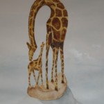 A wooden sculpture