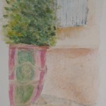 Urn with plant